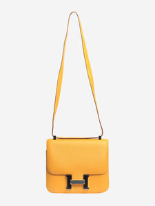 Hermes Jaune Ambre Constance shoulder bag