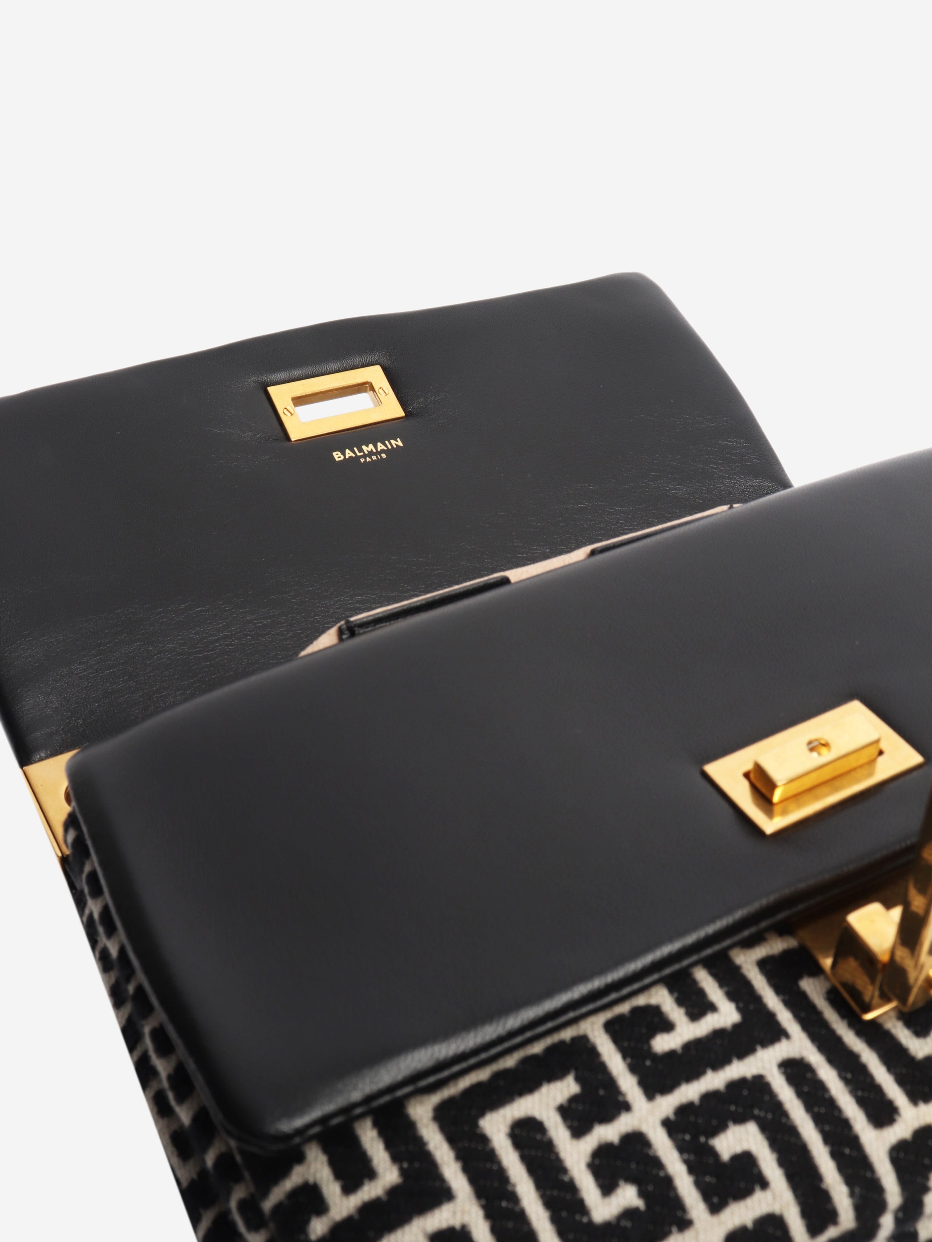 Black and neutral 1945 Soft Monogram Flap bag Shoulder bags Balmain 