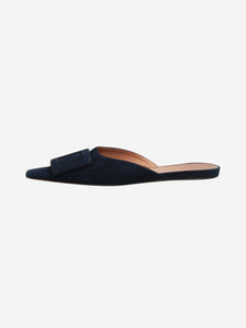 Marni Blue suede square-toe flats - size EU 39.5