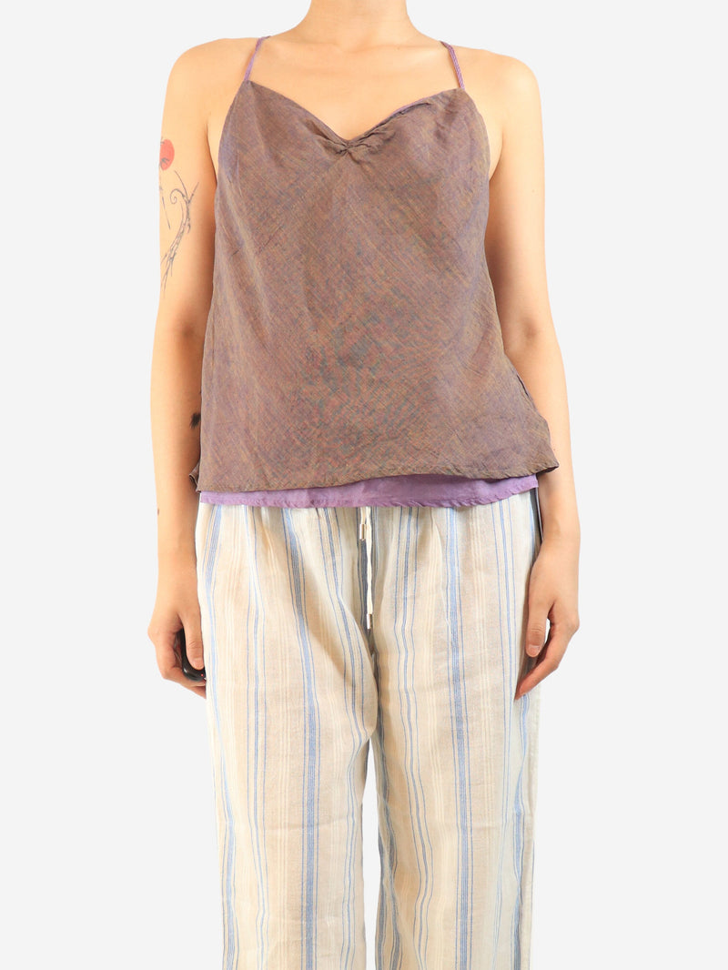 Purple silk camisole - size L Tops Dosa 