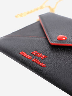 Black Madras love envelope wallet Wallets, Purses & Small Leather Goods Miu Miu 