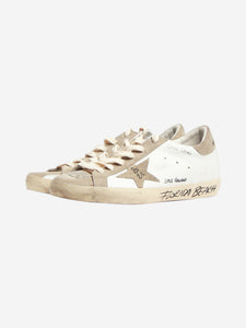 Golden Goose Deluxe Brand White Art Deco Super-star trainers - size EU 38