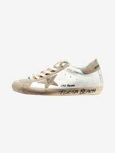 Golden Goose Deluxe Brand White Art Deco Super-star trainers - size EU 38