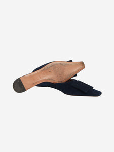 Marni Blue suede square-toe flats - size EU 39.5