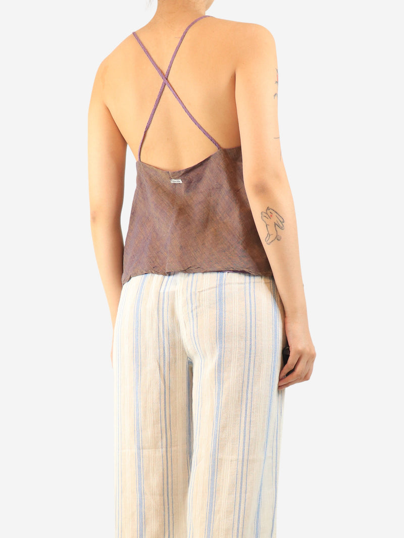Purple silk camisole - size L Tops Dosa 