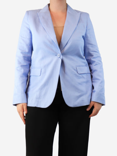 Baby blue linen-blend jacket - size UK 12 Coats & Jackets Weekend Max Mara 