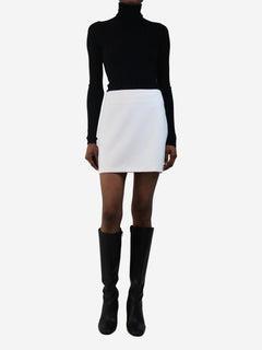 Cream tuxedo mini skirt - size UK 6 Skirts Veronica Beard 