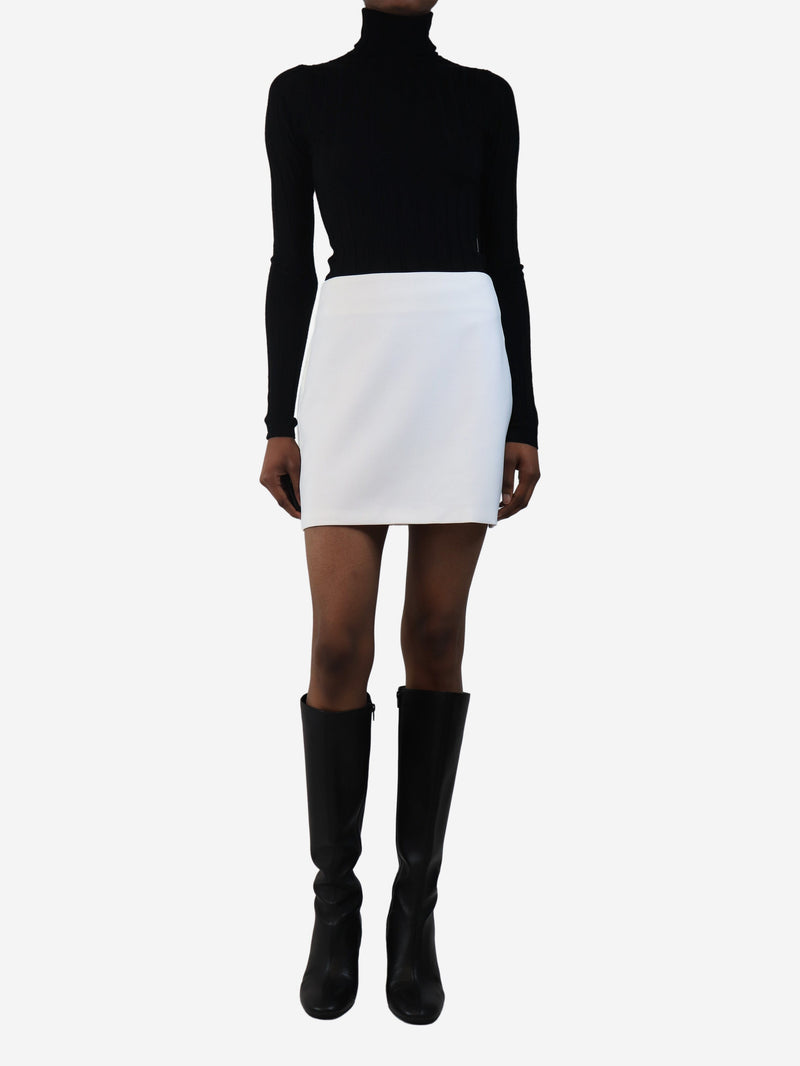 Cream tuxedo mini skirt - size UK 6 Skirts Veronica Beard 