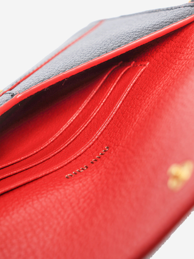 Black Madras love envelope wallet Wallets, Purses & Small Leather Goods Miu Miu 
