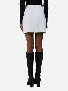 Cream tuxedo mini skirt - size UK 6 Skirts Veronica Beard 
