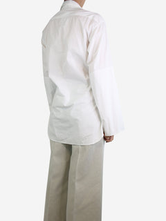White long button-up shirt - size UK 8 Tops Celine 