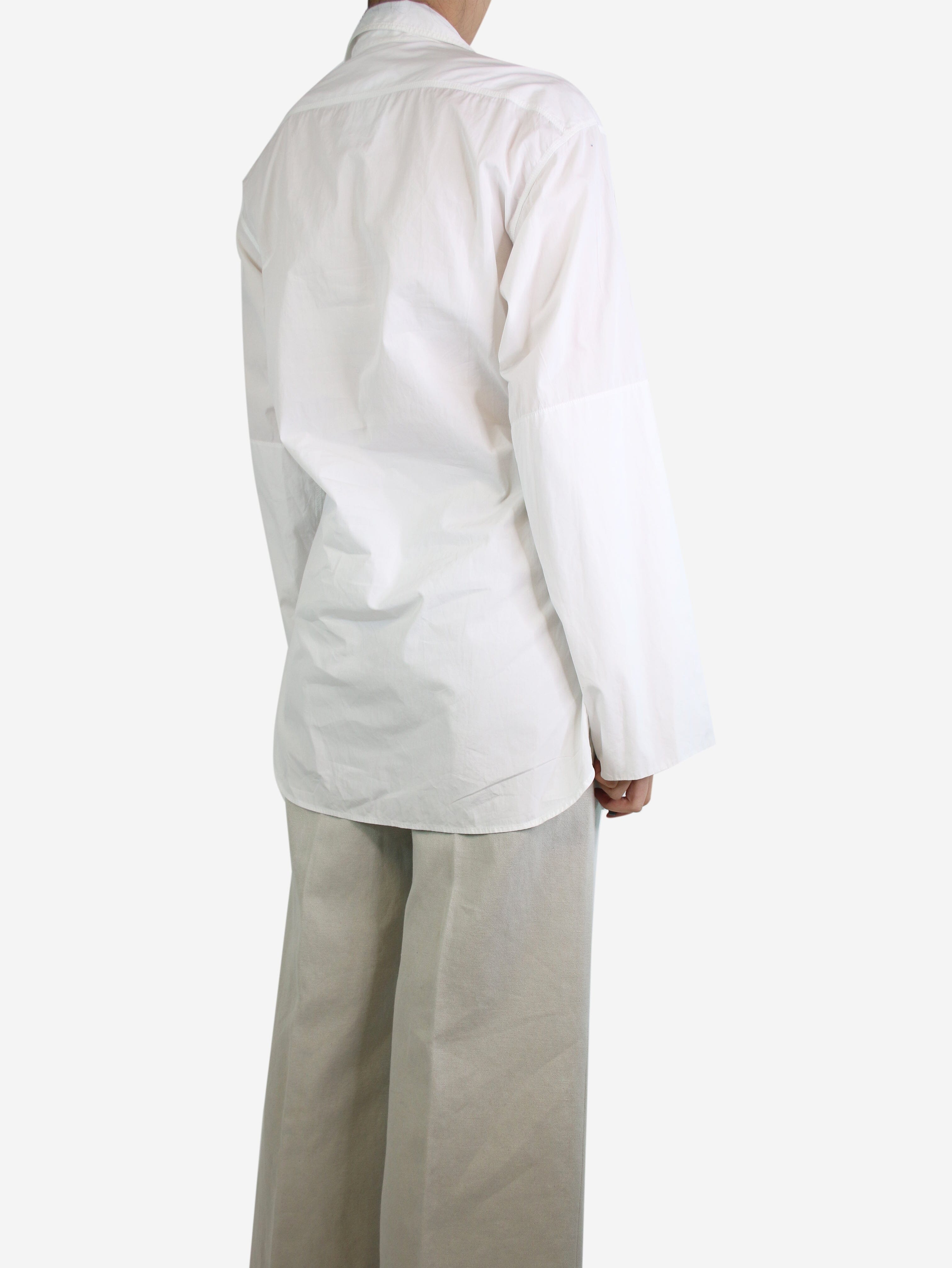 White long button-up shirt - size UK 8 Tops Celine 