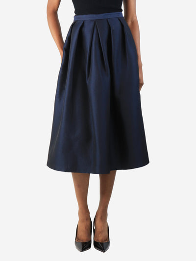 Blue textured pleated skirt - size UK 6 Skirts Tibi 