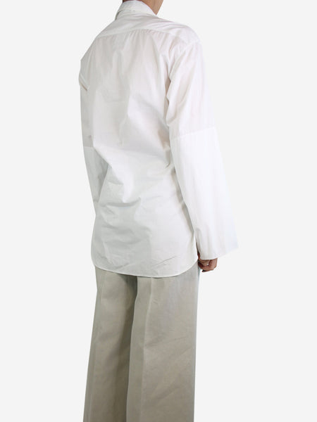 White long button-up shirt - size UK 8 alternate image
