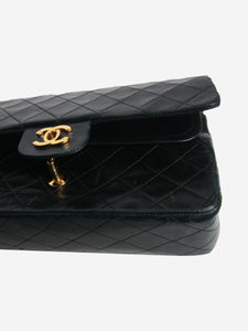 Chanel Black vintage 1989 medium lambskin Classic Double Flap bag