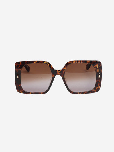 Brown FF tortoise shell square-frame sunglasses Sunglasses Fendi 