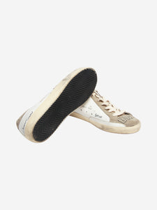 Golden Goose Deluxe Brand White Art Deco Super-star trainers - size EU 38