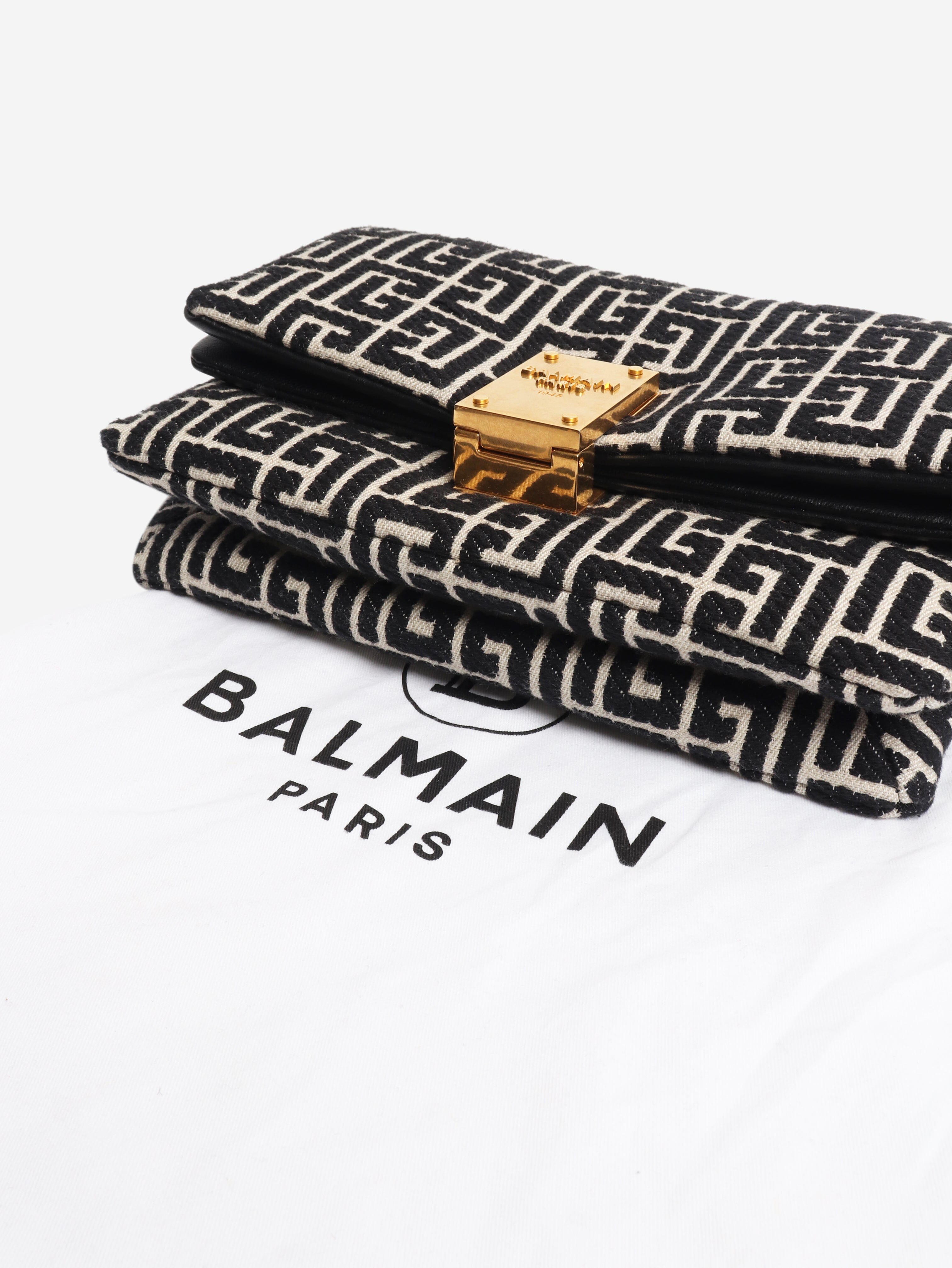 Black and neutral 1945 Soft Monogram Flap bag Shoulder bags Balmain 