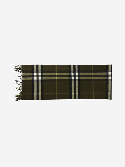 Green checkered frilled scarf Scarves Burberry 