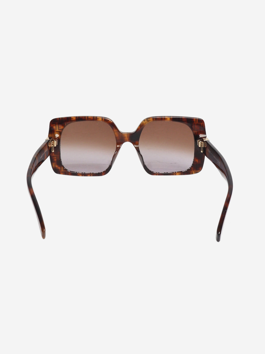 Brown FF tortoise shell square-frame sunglasses | Sign of the Times