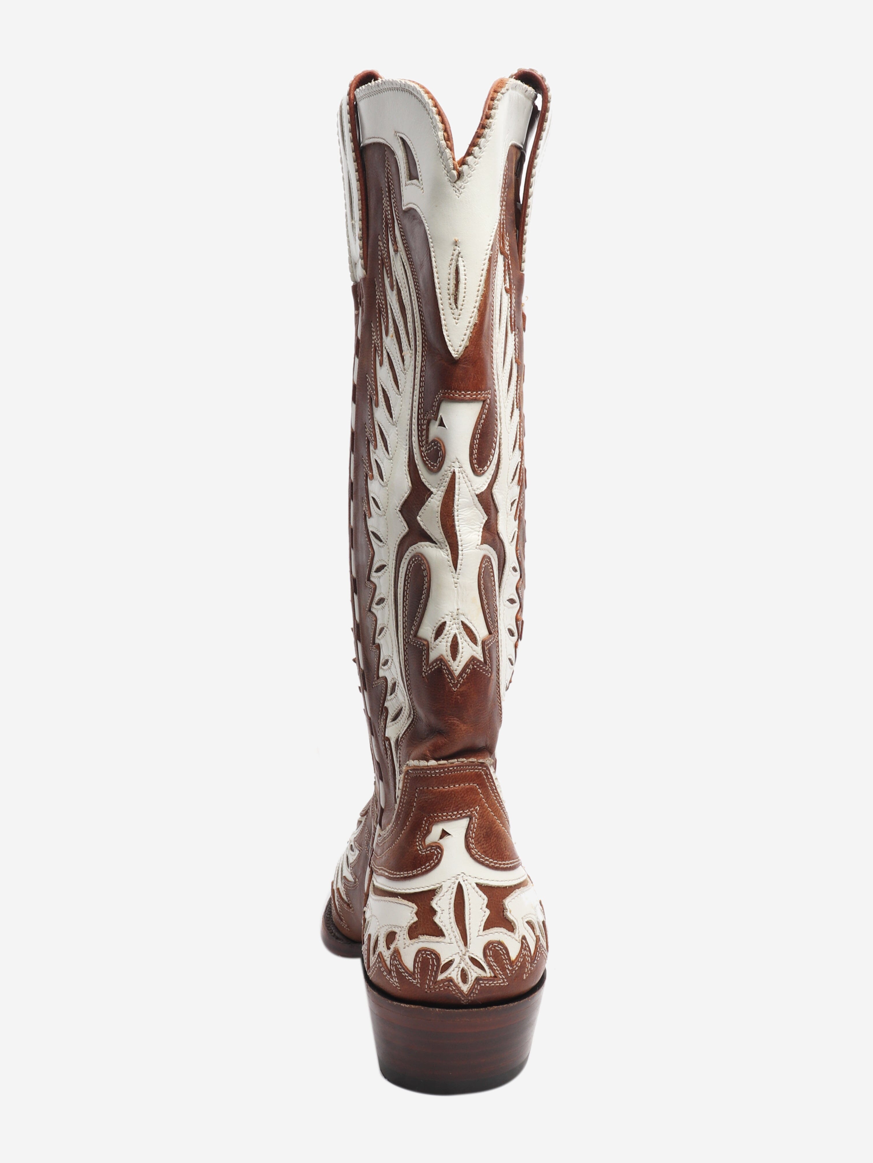 Brown and white western boots - size EU 39 Boots Star By Old Gringo 