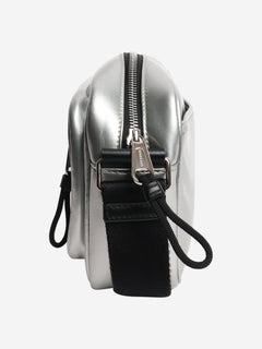 Silver metallic coated canvas shoulder bag Shoulder bags Burberry 