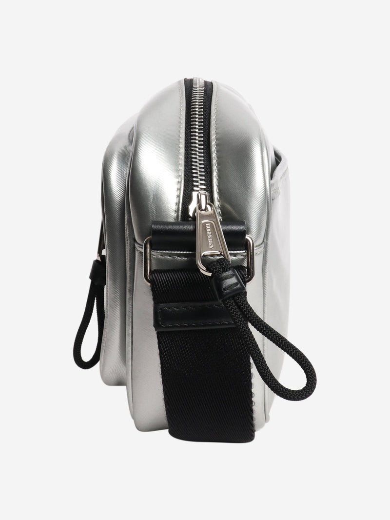 Silver metallic coated canvas shoulder bag Shoulder bags Burberry 