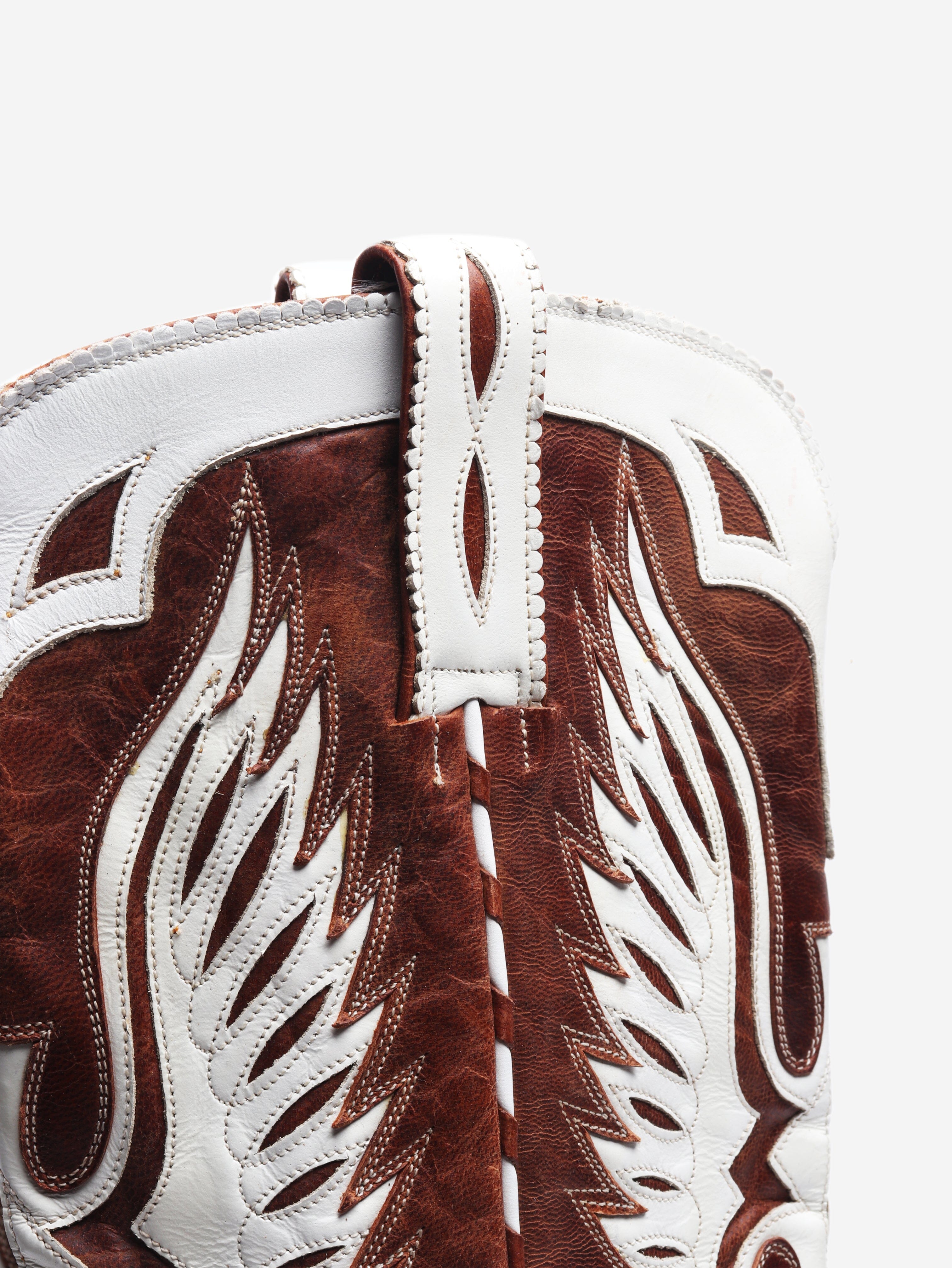 Brown and white western boots - size EU 39
