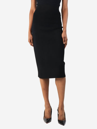 Black ribbed stretch midi skirt - size XS Skirts Victoria Beckham Body 