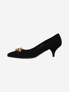 Prada Black suede kitten-heel pumps - size EU 37.5