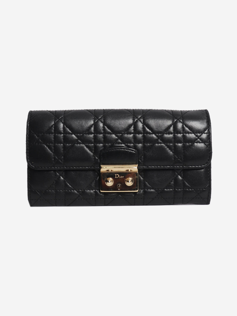 Black leather long wallet Wallets, Purses & Small Leather Goods Dior 