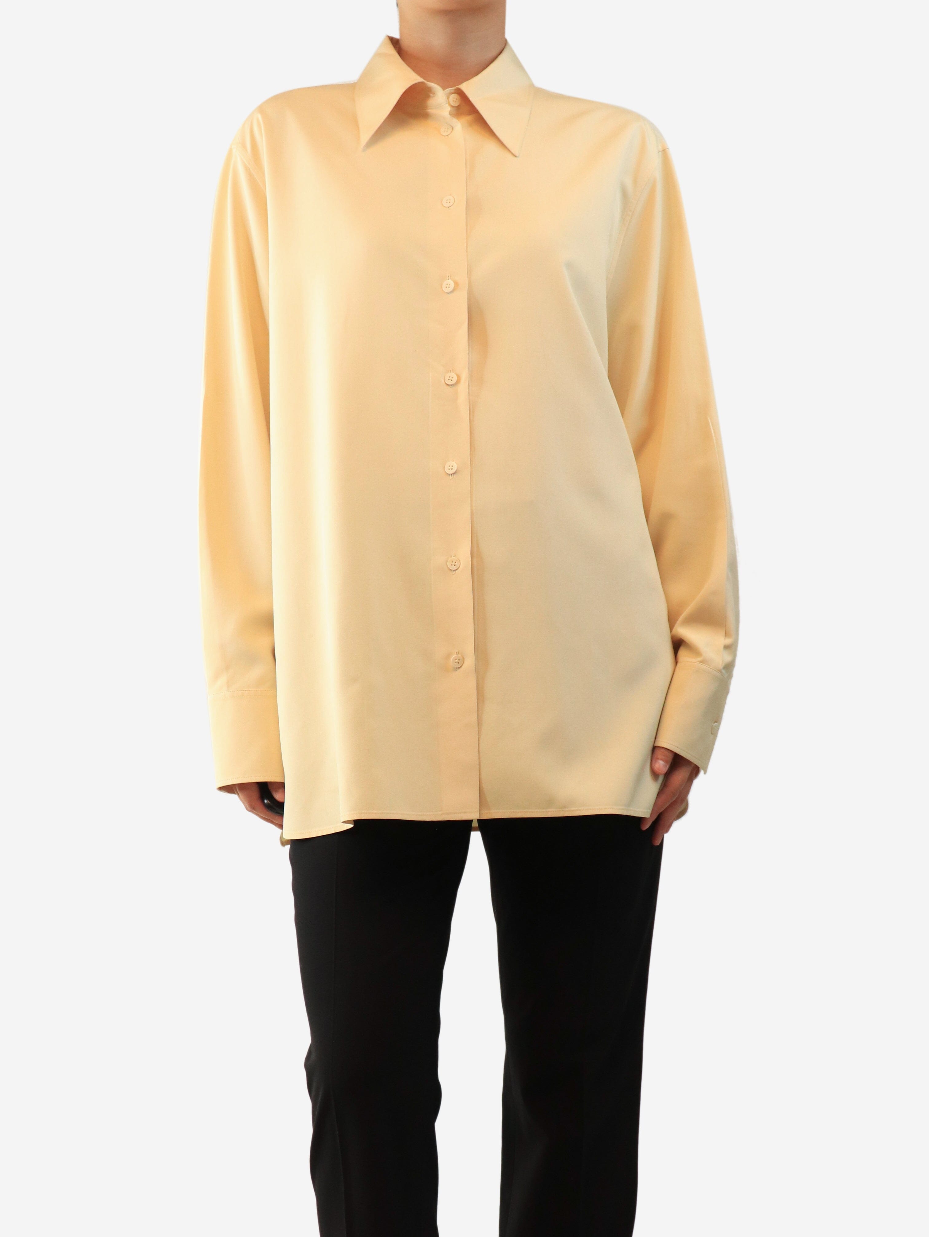 Butter yellow silk shirt - size UK 14 Tops The Row 
