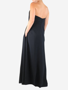 The Row Black Bima bustier maxi dress - size UK 10