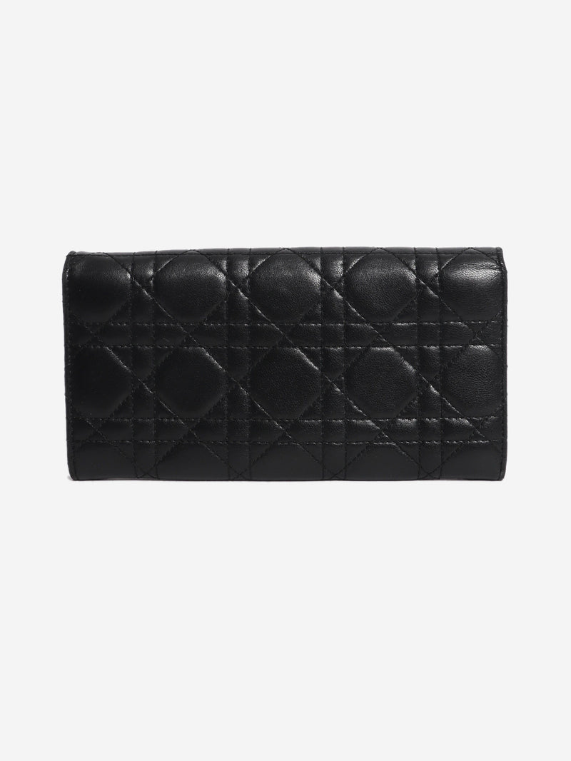 Black leather long wallet Wallets, Purses & Small Leather Goods Dior 