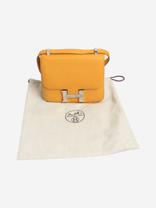 Hermes Jaune Ambre Constance shoulder bag