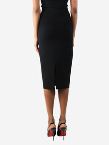 Victoria Beckham Body Black ribbed stretch midi skirt - size XS