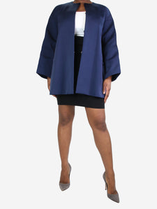 Balenciaga Blue wide-sleeved coat - size UK 12