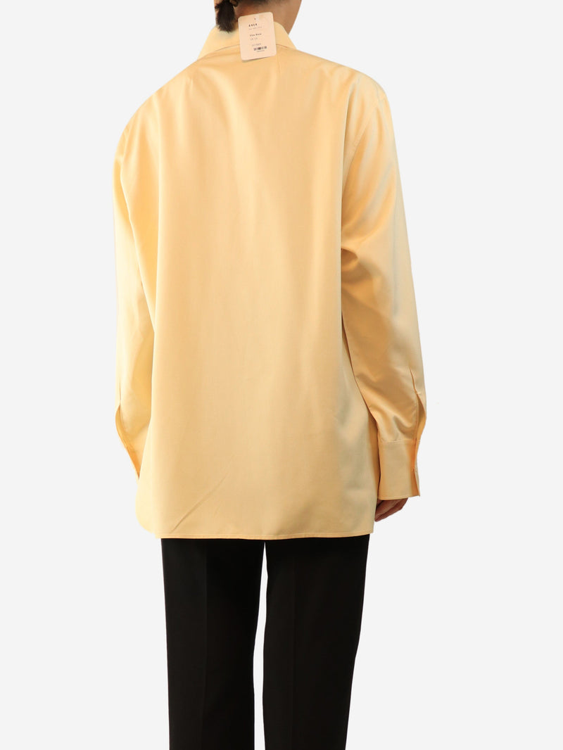 Butter yellow silk shirt - size UK 14 Tops The Row 