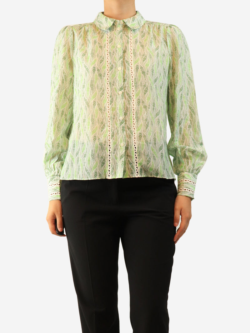 Green printed shirt - size UK 10 Tops ME+EM 