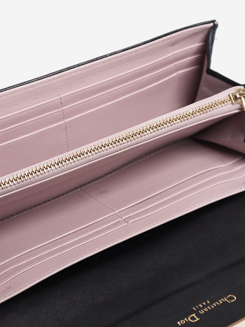 Black leather long wallet Wallets, Purses & Small Leather Goods Dior 
