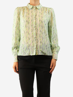 Green printed shirt - size UK 10 Tops ME+EM 