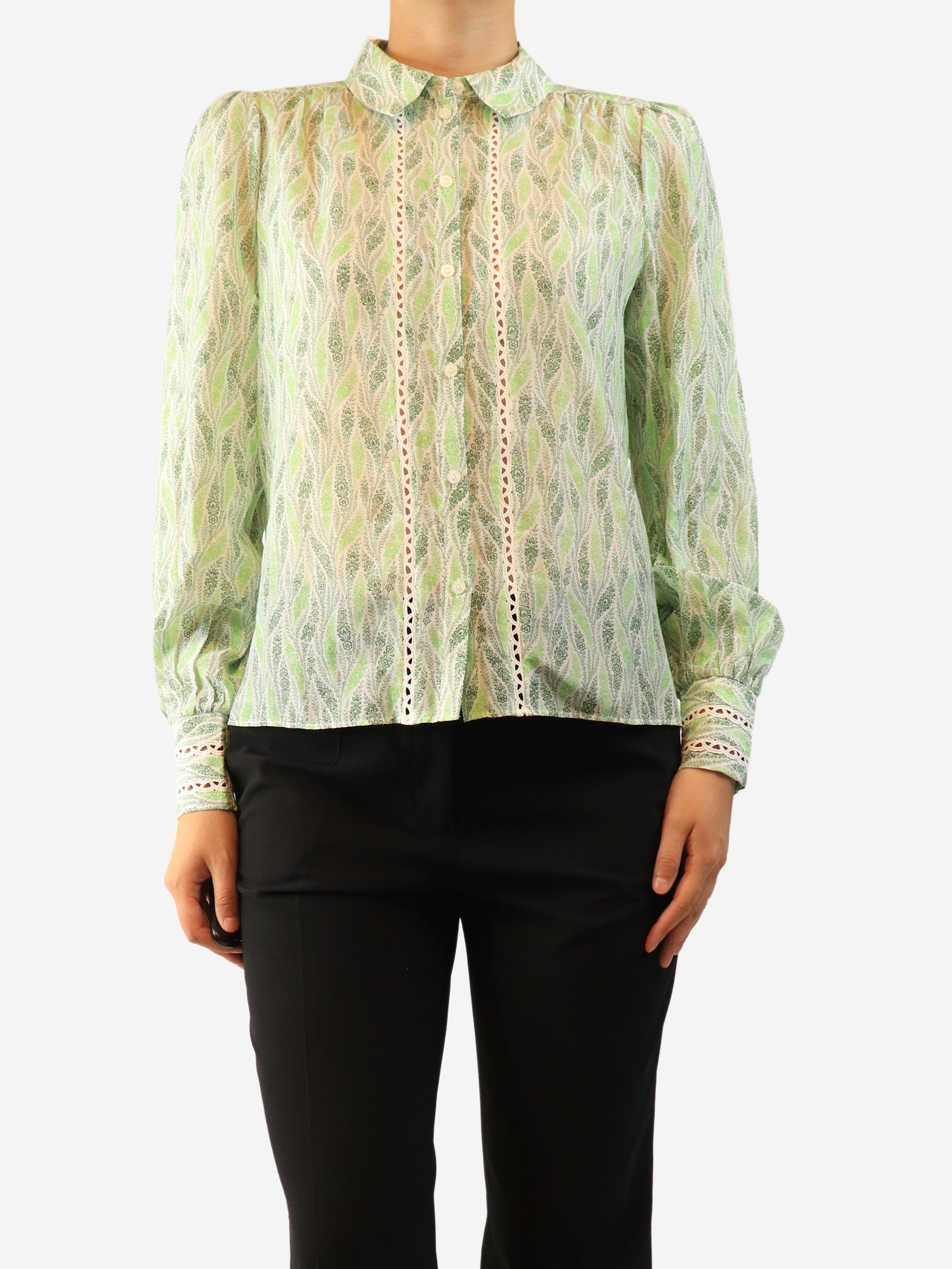 Green printed shirt - size UK 10 Tops ME+EM 