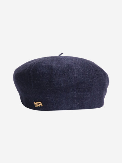 Navy blue Beret knit hat Hats Christian Dior 