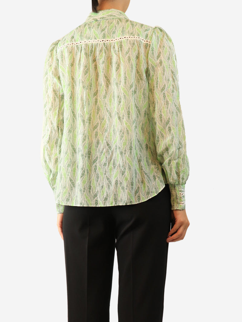Green printed shirt - size UK 10 Tops ME+EM 