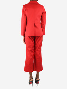 Duro Olowu Red cotton-blend suit set - size UK 8