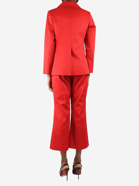 Red cotton-blend suit set - size UK 8 alternate image