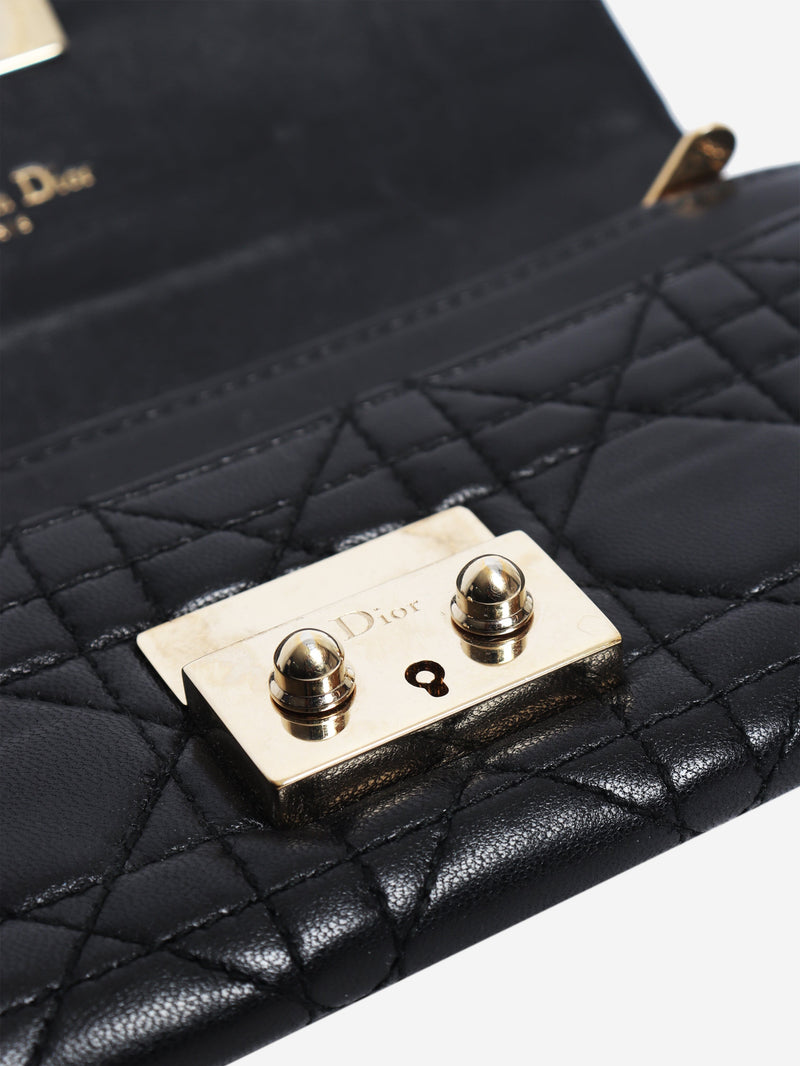 Black leather long wallet Wallets, Purses & Small Leather Goods Dior 