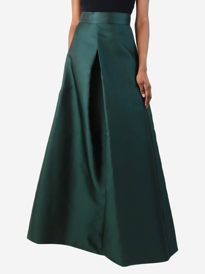 Dark green pleated maxi skirt - size UK 6 Knitwear Max Mara 