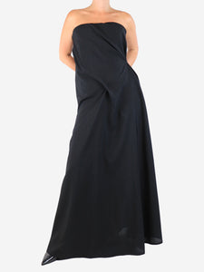 The Row Black Bima bustier maxi dress - size UK 10