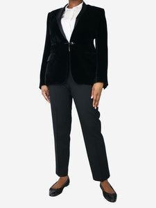 Dolce & Gabbana Black velvet blazer - size UK 14